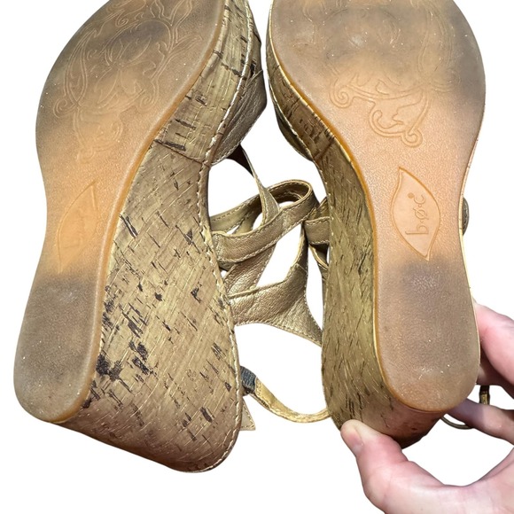 BOC Born Concept Shoes‎ Womens Size 9 40.5 Wedge Sandals Strappy Cork Platform - Picture 13 of 13